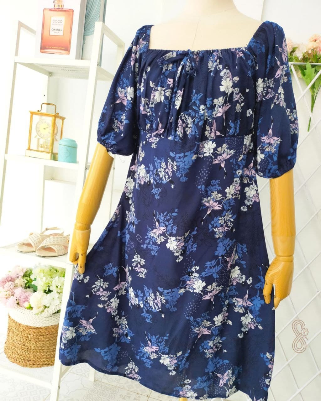 ROSALINDA DRESS HANA NAVY