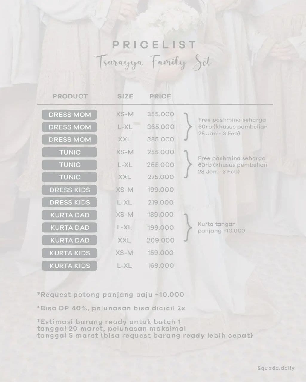 TSURAYYA FAMILY SET (AVOCADO)