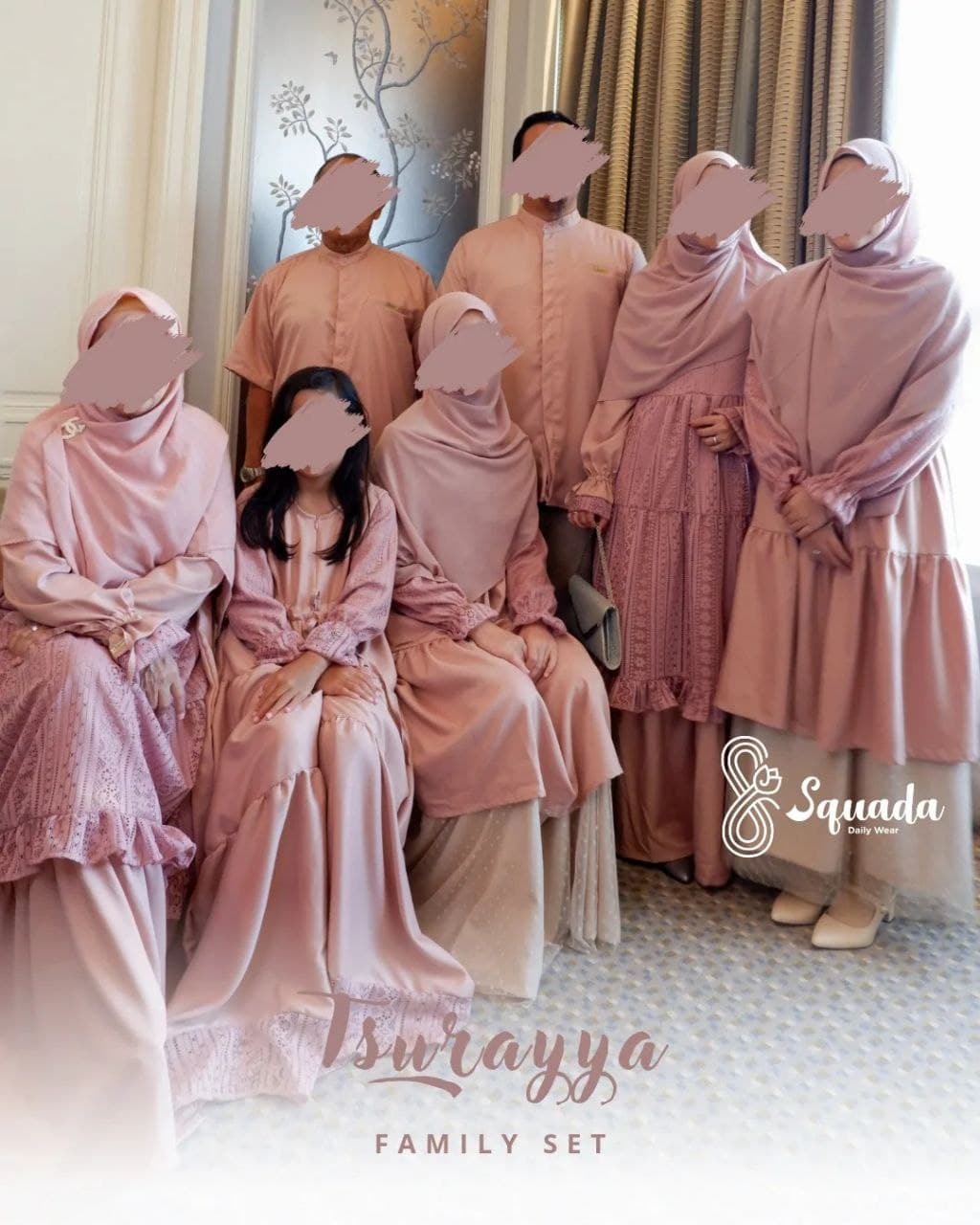 TSURAYYA FAMILY SET (DUSTY PINK)