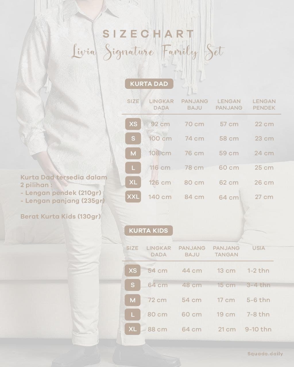 LIVIA SIGNATURE FAMILY SET (TIMELESS VANILLA SAND)
