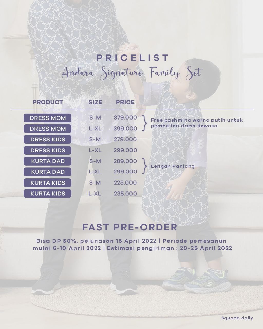 Andara Signature Family Set - Navy