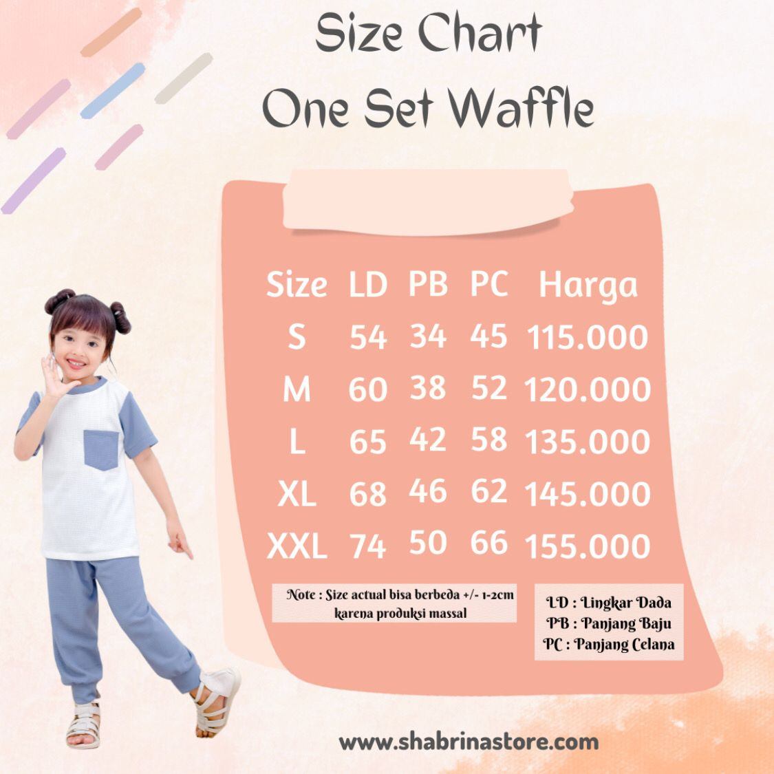 One Set Waffle by Shabrina