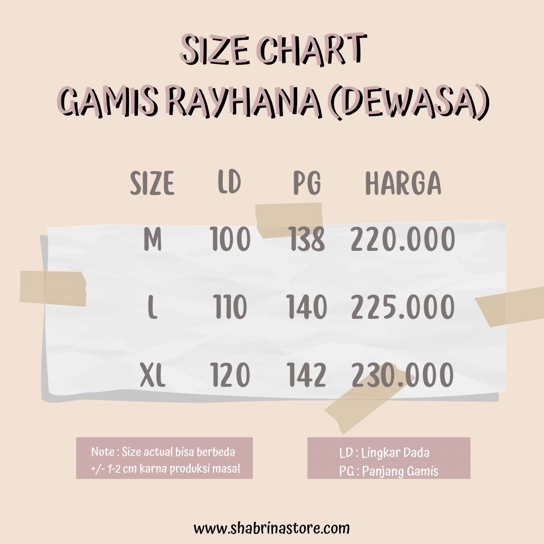 Gamis Rayhanna BUNDA by Shabrina
