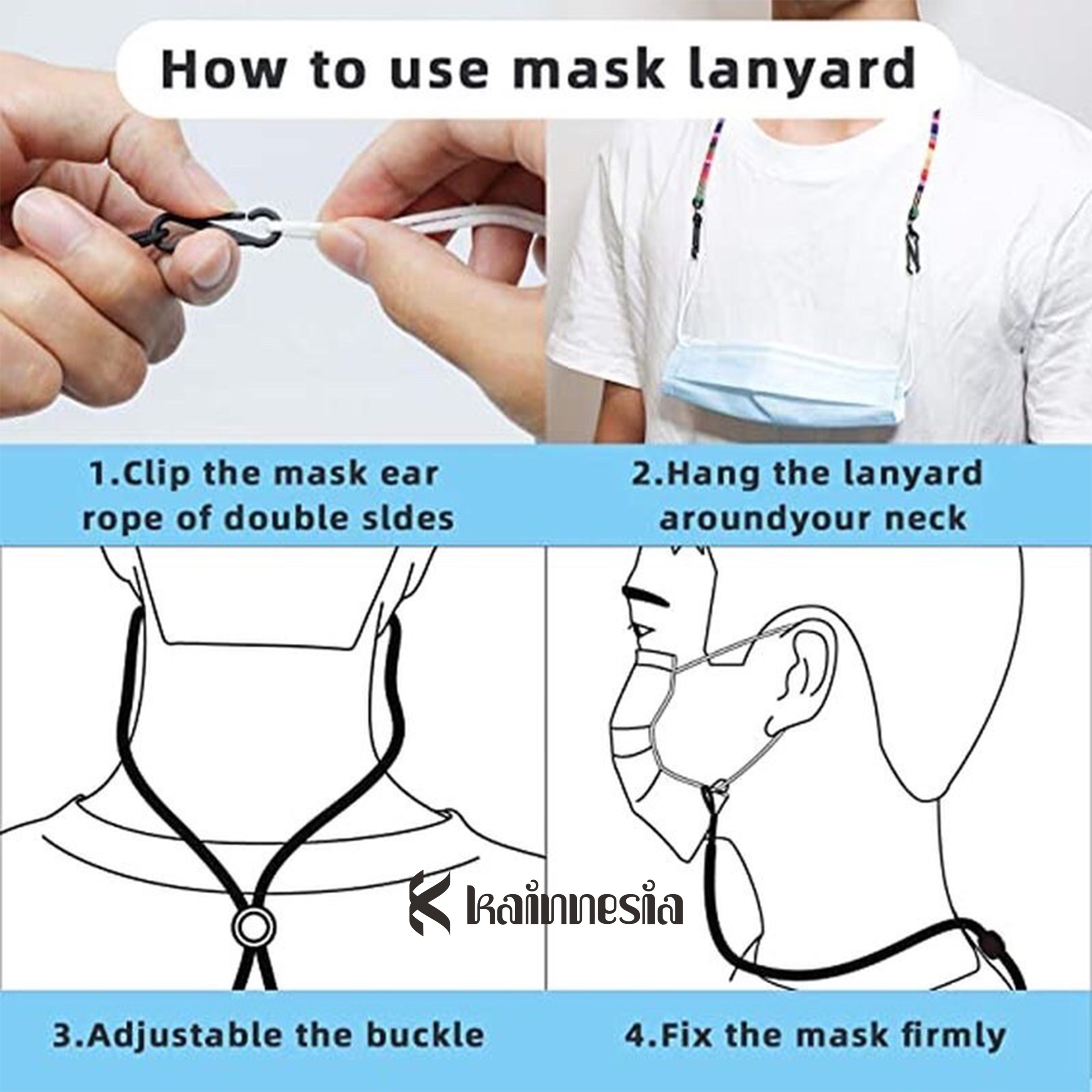 KONEKTOR - STRAP MASKER - MOTIF TENUN