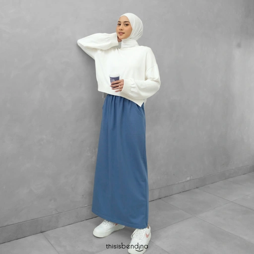 Image of Yuki Skirt Blue Denim