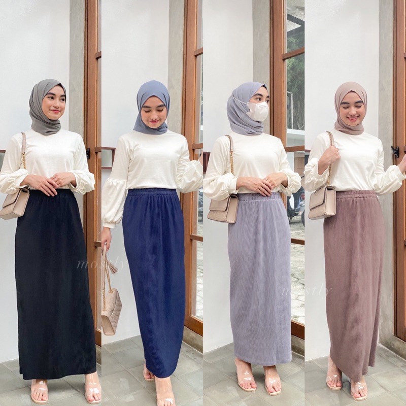 ITSMOSTLY - Alana Skirt (Rok Span Plisket)