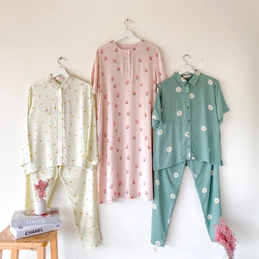 Image of ITSMOSTLY - Homewear Piyama Lengan Pendek (Setelan Atas Bawah)