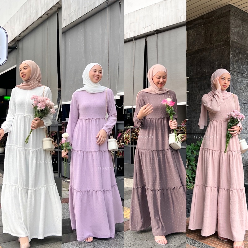 ITSMOSTLY - Annelys Dress Ruffle (Gamis / Dress Crinkel Ruffle)
