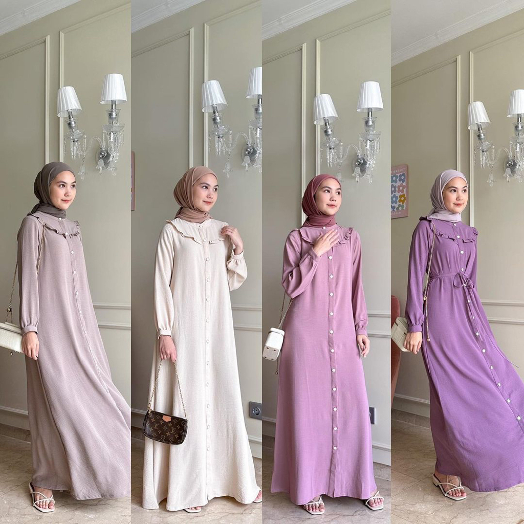 ITSMOSTLY - Kaleea Ruffle Dress (Gamis Crinkle / Dress Ruffle Crinkle)