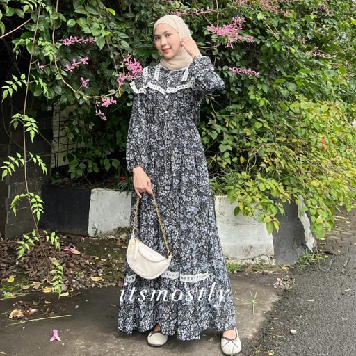 Image of ITSMOSTLY - Dayana Dress (Gamis Floral / Floral Dress Premium)