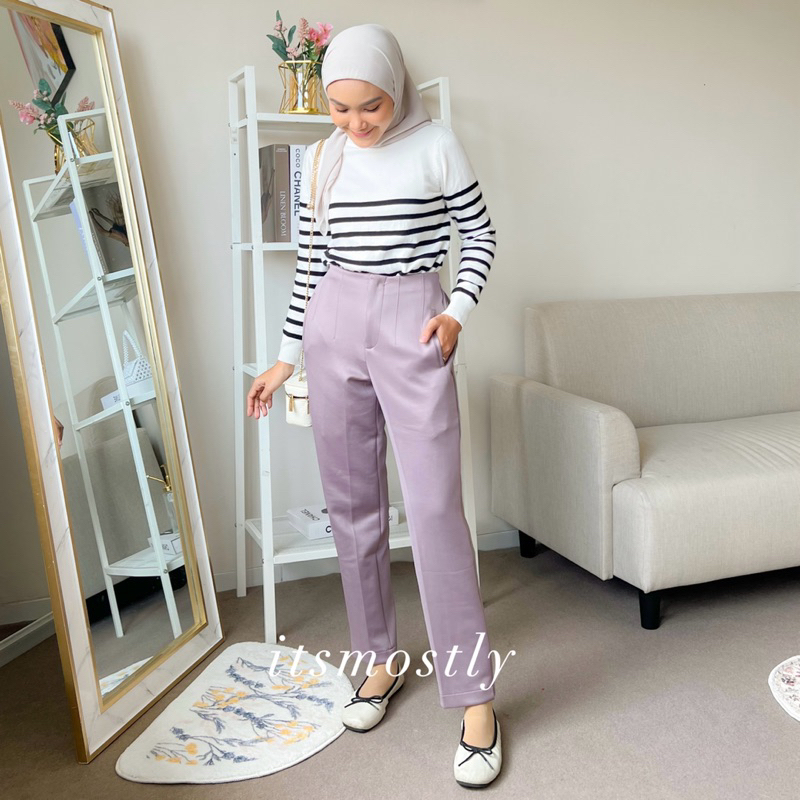 ITSMOSTLY - Classic Pants (Celana Panjang Wanita Scuba Premium)