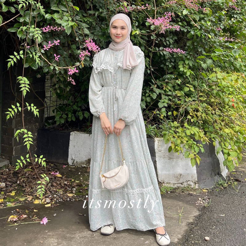 ITSMOSTLY - Dayana Dress (Gamis Floral / Floral Dress Premium)