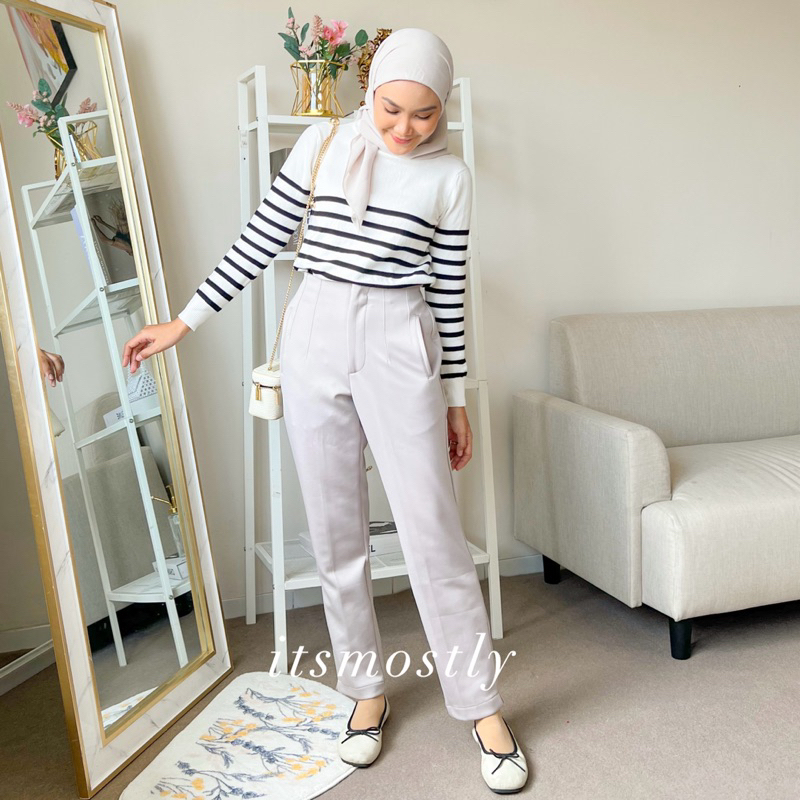 ITSMOSTLY - Classic Pants (Celana Panjang Wanita Scuba Premium)
