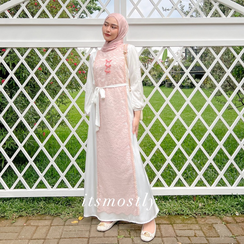 ITSMOSTLY - Eonni Ribbon Dress (Dress Coquette)