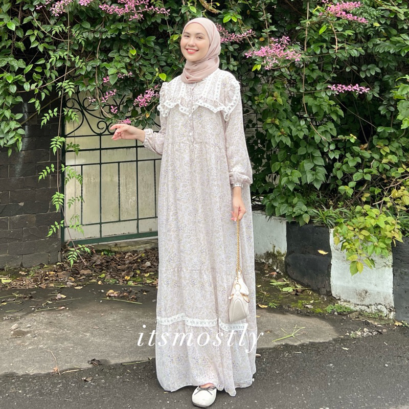 ITSMOSTLY - Dayana Dress (Gamis Floral / Floral Dress Premium)