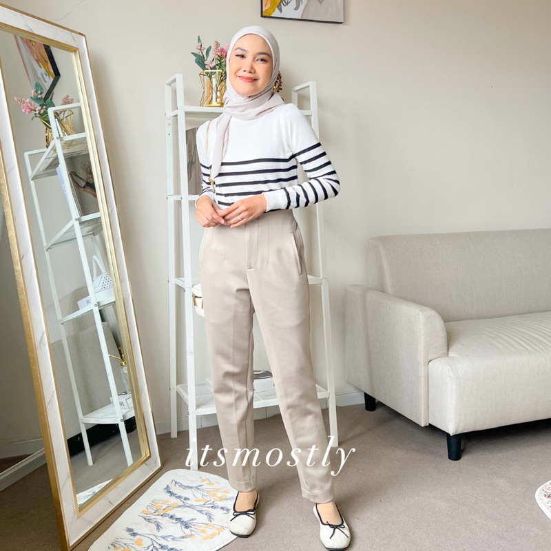 ITSMOSTLY - Classic Pants (Celana Panjang Wanita Scuba Premium)
