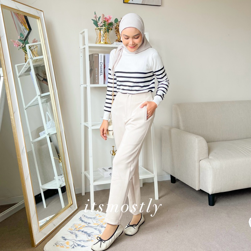 ITSMOSTLY - Classic Pants (Celana Panjang Wanita Scuba Premium)