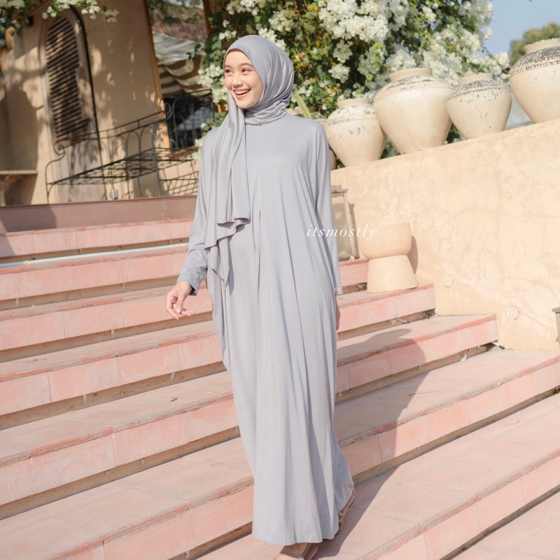 ITSMOSTLY - Hawa Basic Dress (Dress Kaos Katun Rayon Umroh Premium)
