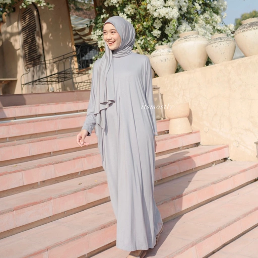 Image of ITSMOSTLY - Hawa Basic Dress (Dress Kaos Katun Rayon Umroh Premium)