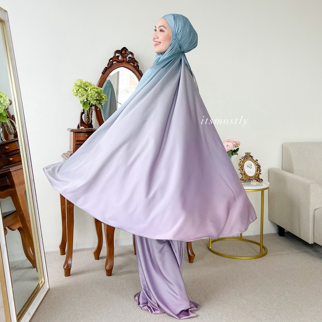 ITSMOSTLY - Aurora Prayer Set (Mukena Silk Gradasi Viral)