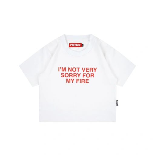 Image of PREFACE Heat Check Baby Tee White