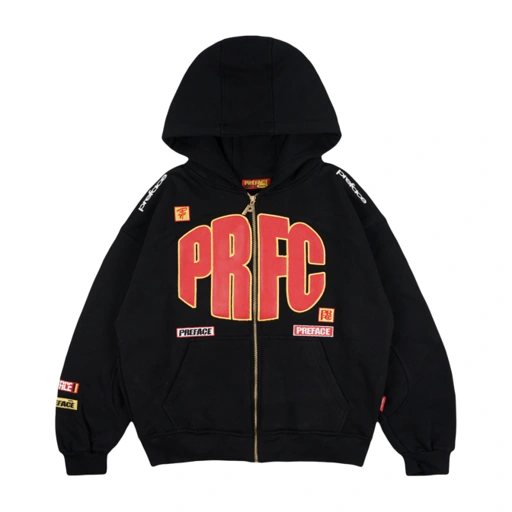 Image of Redtype Zip Hoodie Black