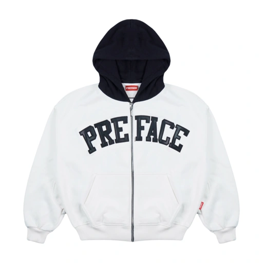 Image of BORN2WEAR Zip Hoodie White