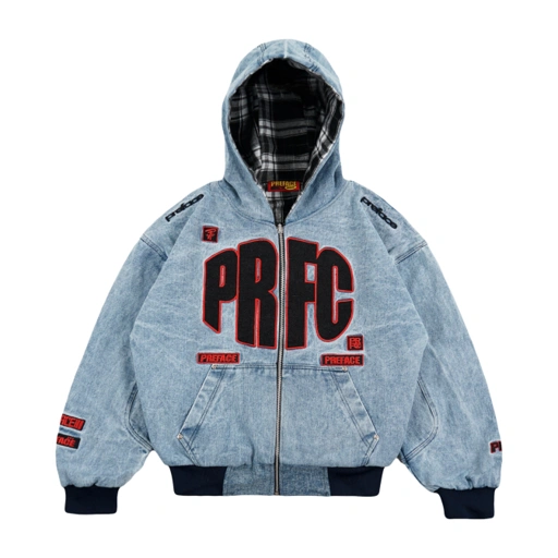 Image of Redtype Reversible Hooded Denim Jacket