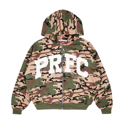 Image of Unfinished Zip Hoodie Camo