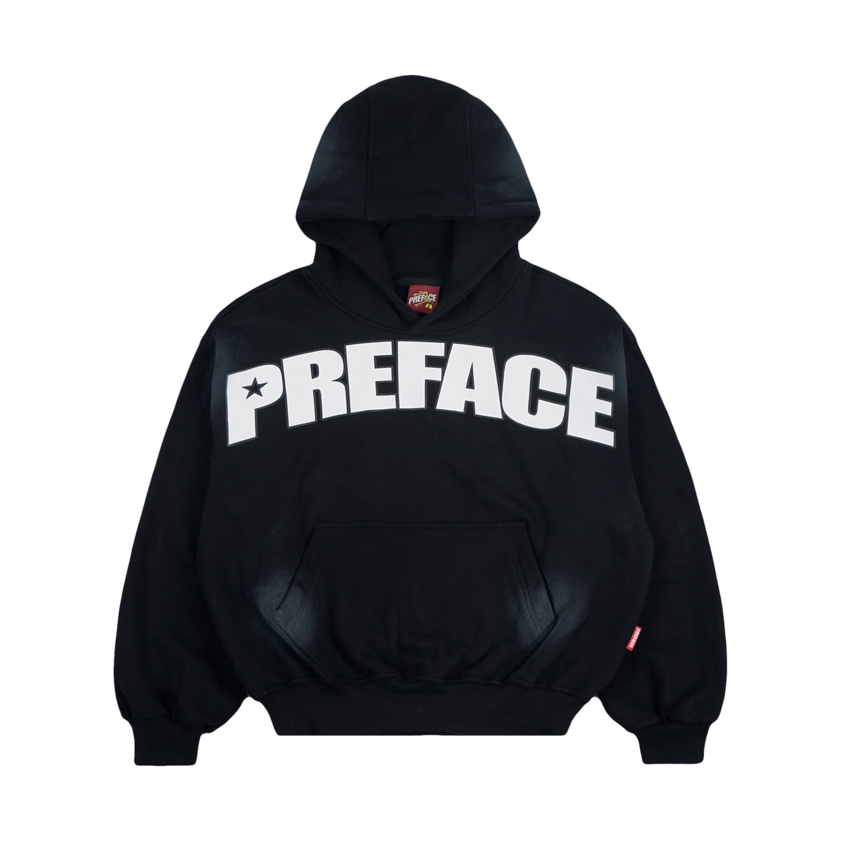 Starlined Hoodie Black Sprayed