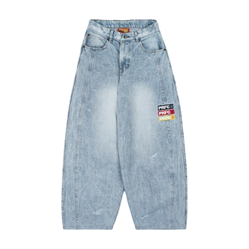 Image of Bleu Denim Barrel Pants
