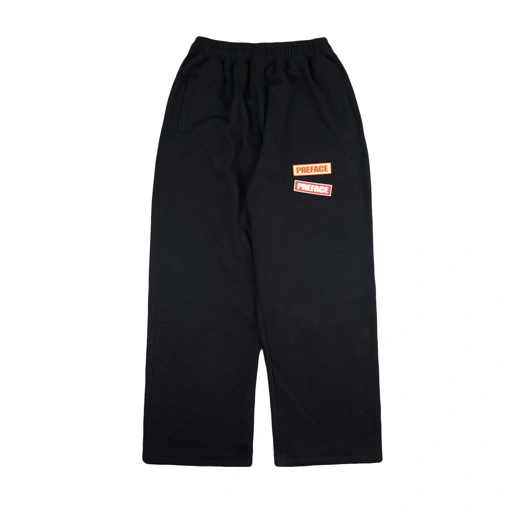 Image of PREFACE Redtype Sweat Pants Black