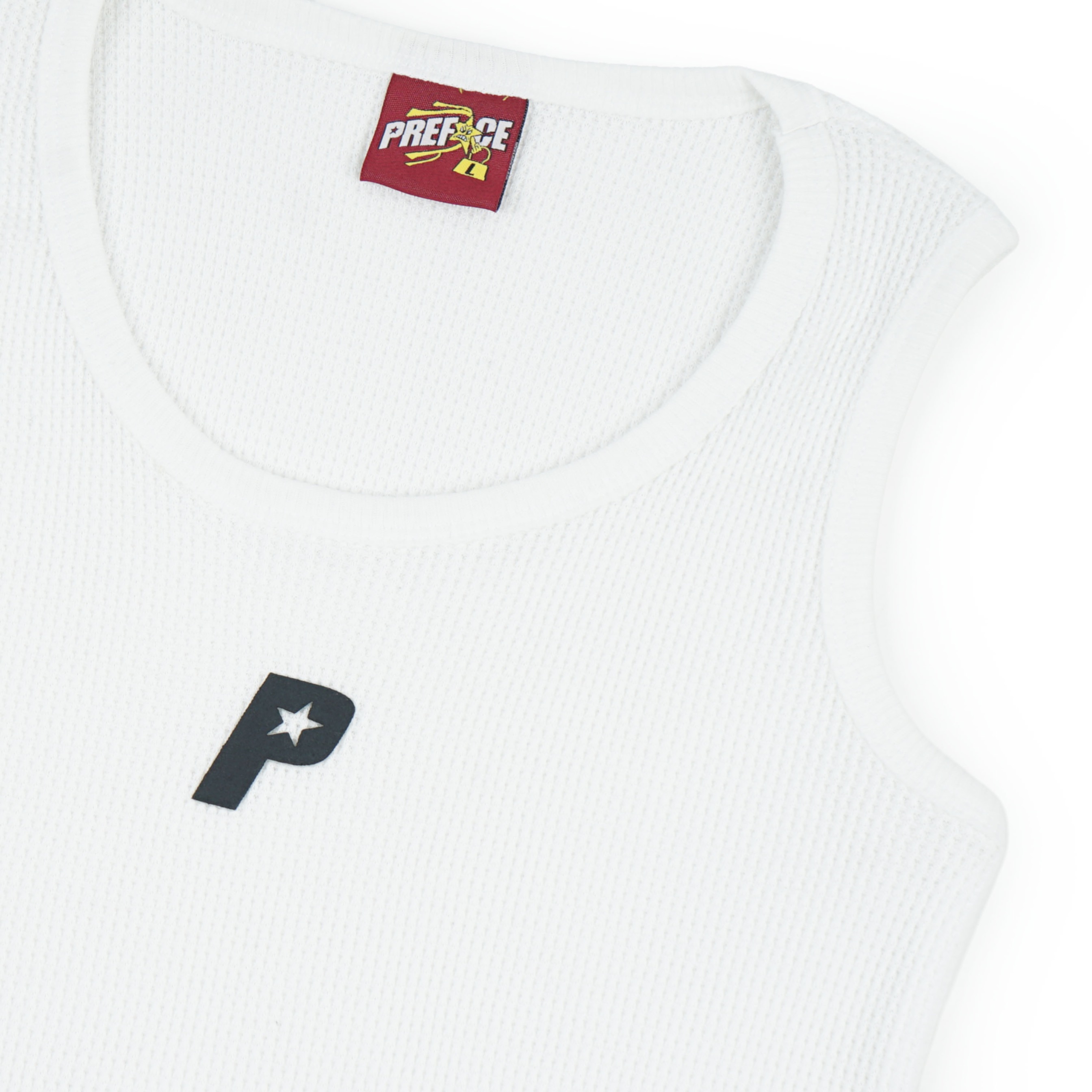 P Star Tank Top White