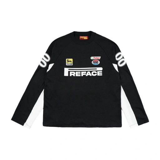 Image of Sponsored Waffle Longsleeve Black