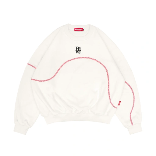 Image of PREFACE Baseball Crewneck Broken White