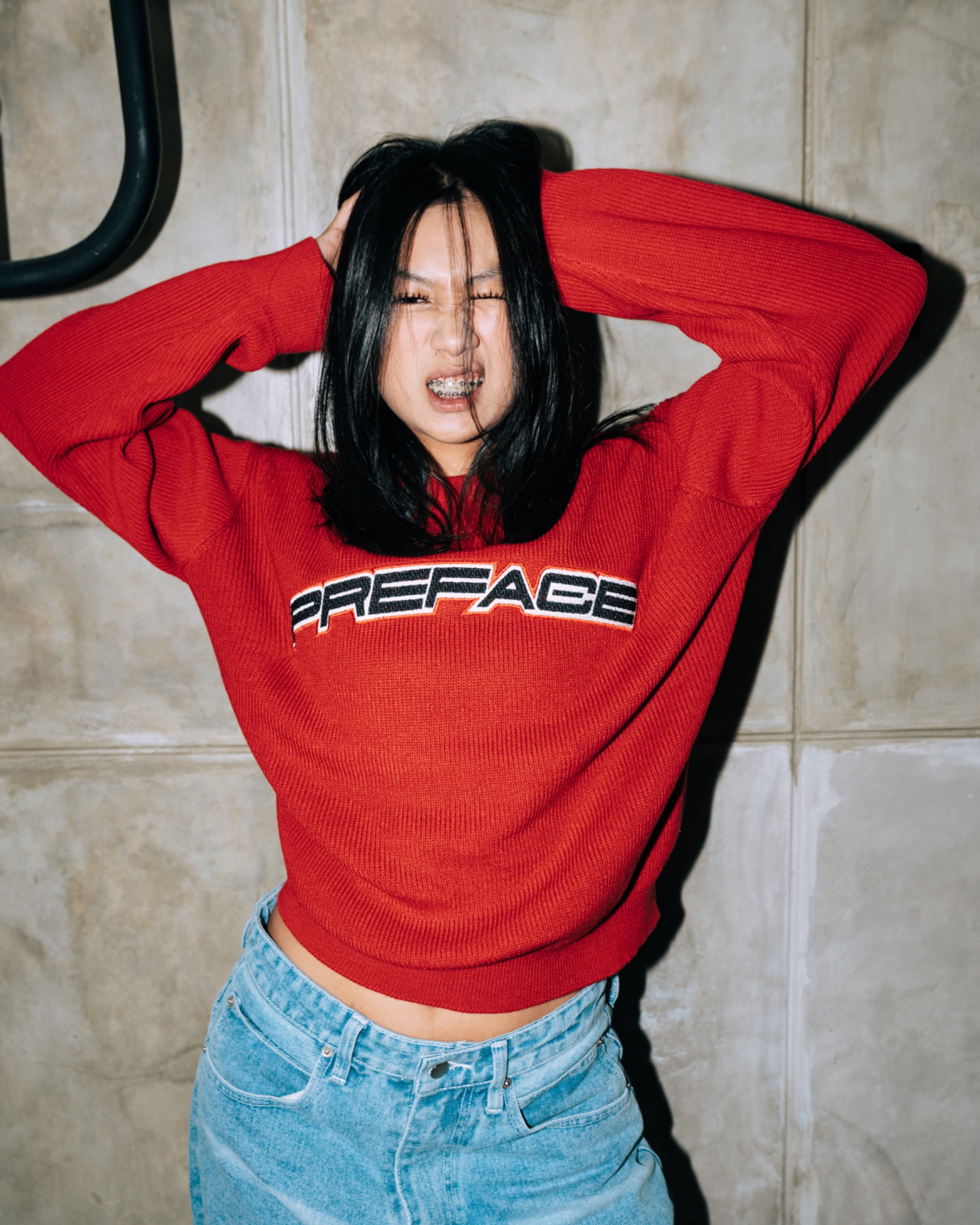 Arc Knit Red