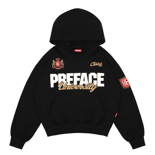 Image of PREFACE Collegiate Hoodie Black