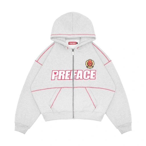 Image of PREFACE Honor Lines Zip Hoodie Misty