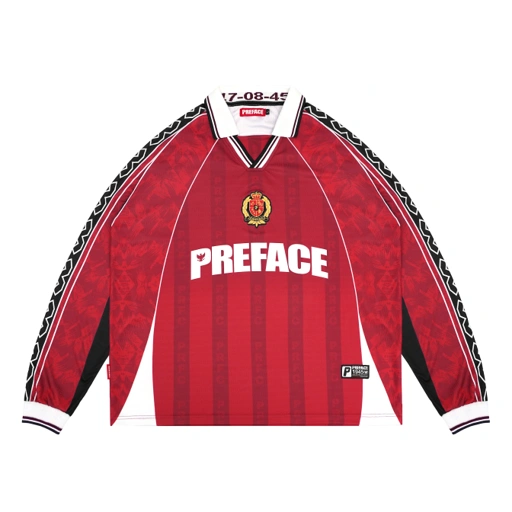 Image of PREFACE Victory Stripes Long Sleeves Jersey Red