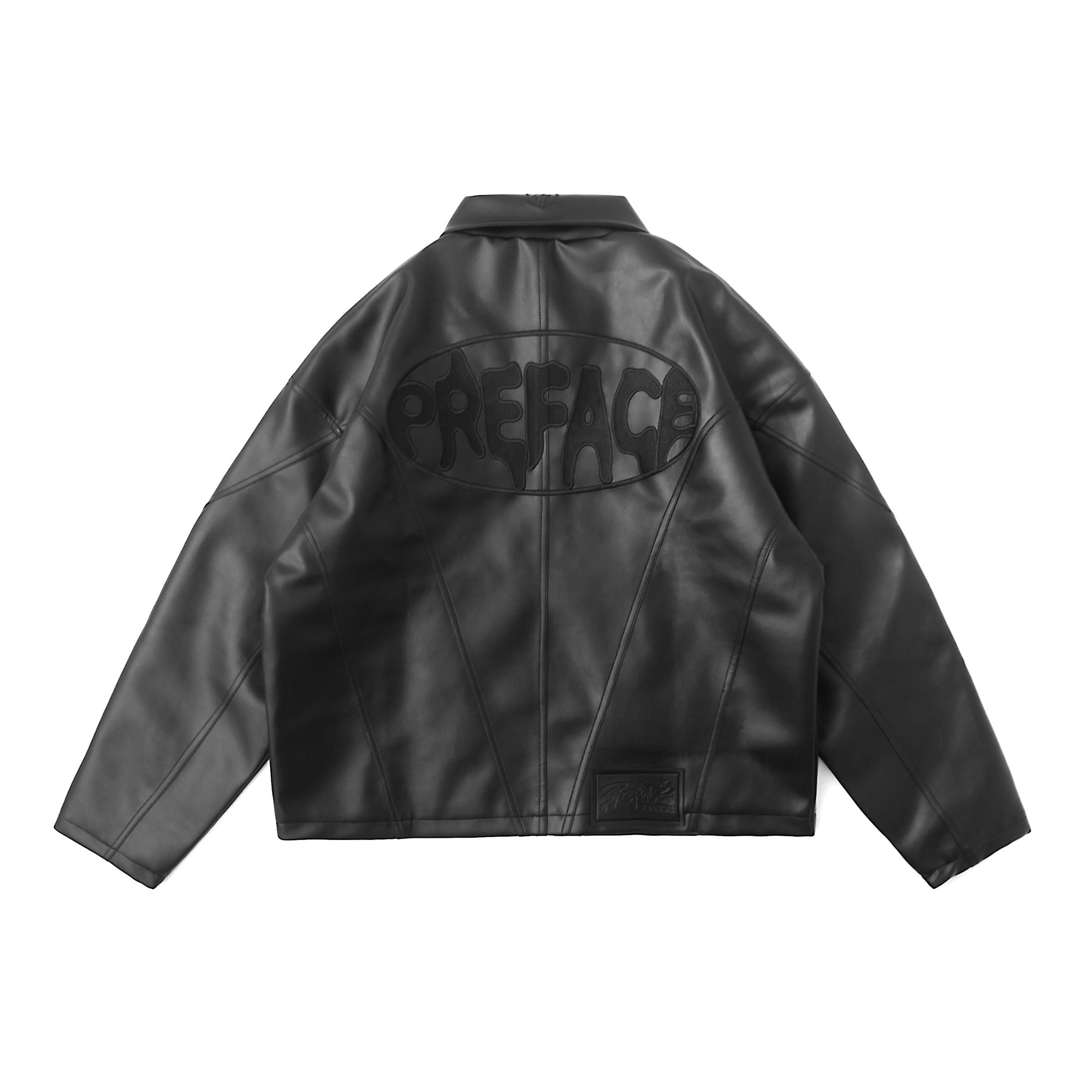 PREFACE Odyssey Leather Jacket Black