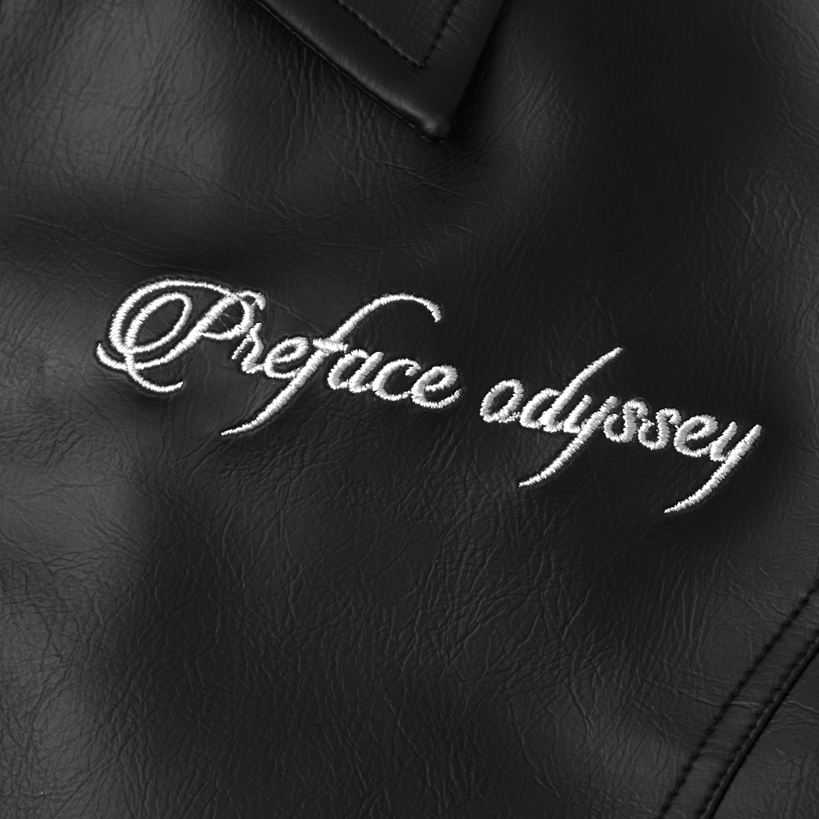 PREFACE Odyssey Leather Jacket Black