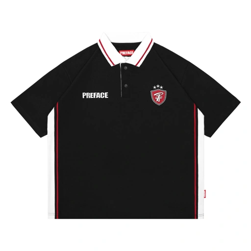 Image of PREFACE Classic Polo Shirt Black