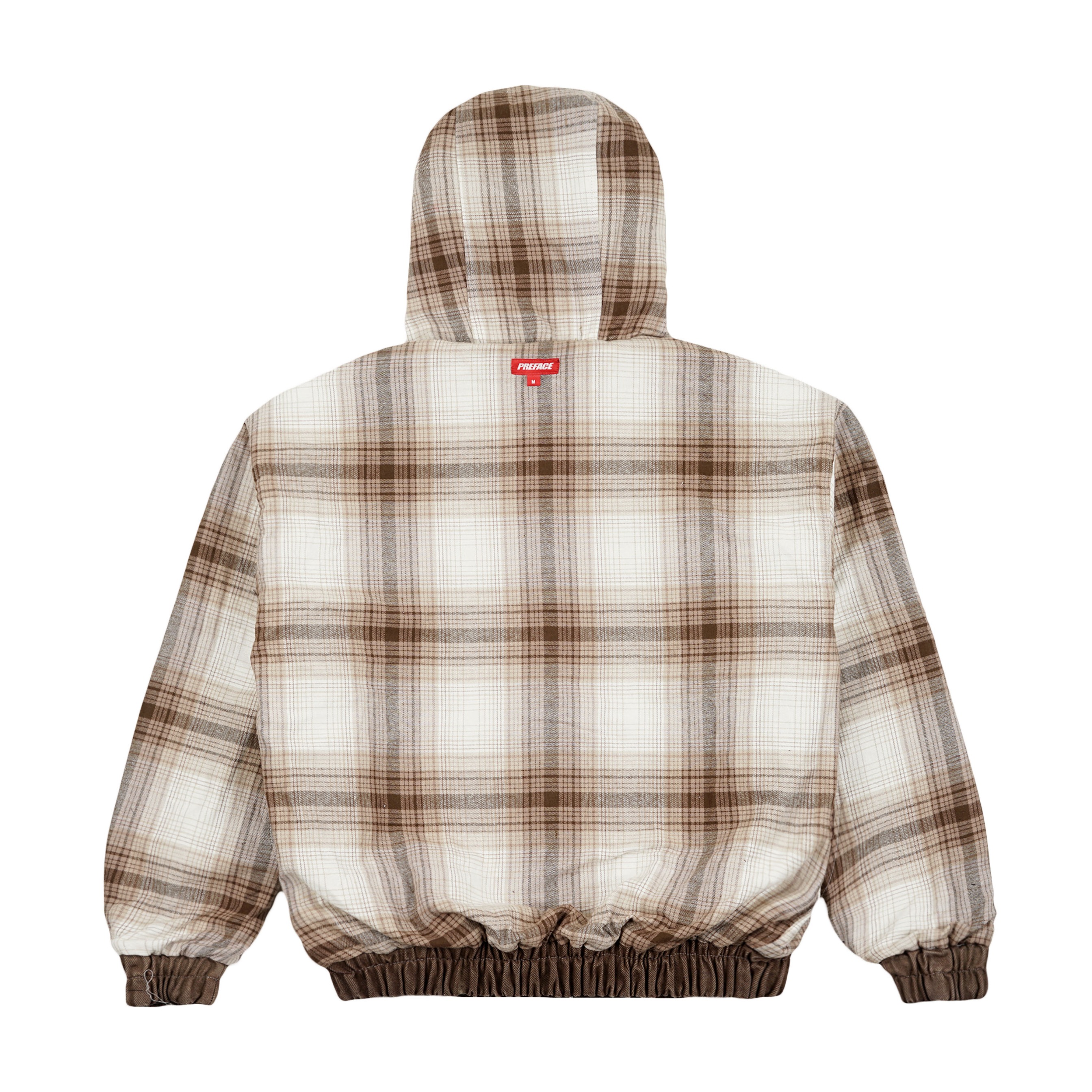REVERSIBLE ZIP DENIM HOODIE - UMBER