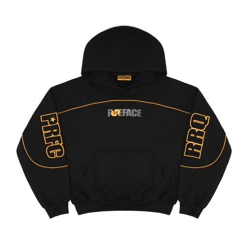 Image of PREFACE/RRQ Lined Hoodie Black