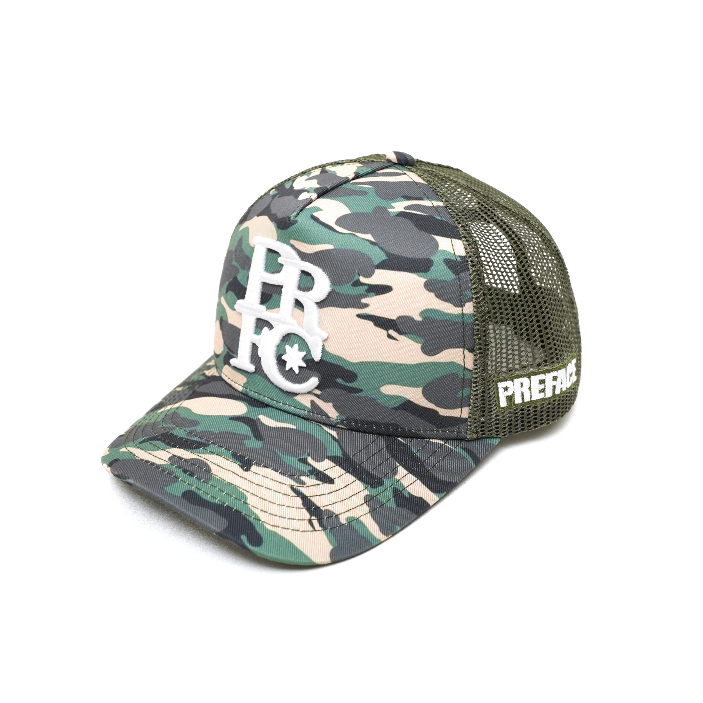 PREFACE Camo Trucker Hat
