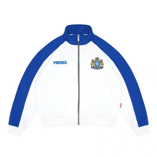 Image of PREFACE Athletics Track Top White/Blue