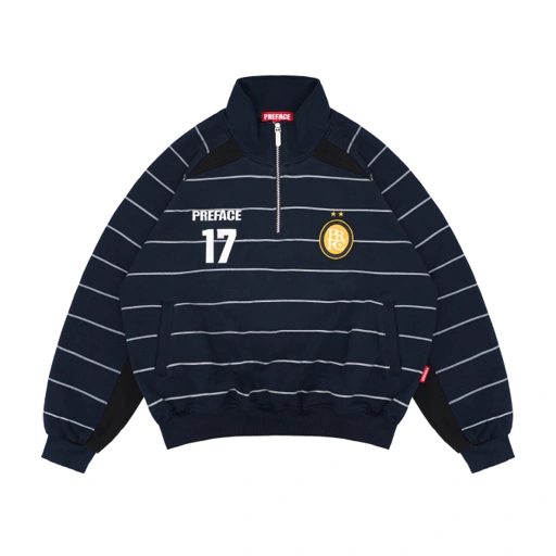 Image of PREFACE European Half Zip Jacket Navy