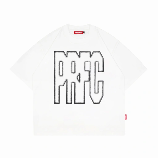 Image of PREFACE Block Tee White