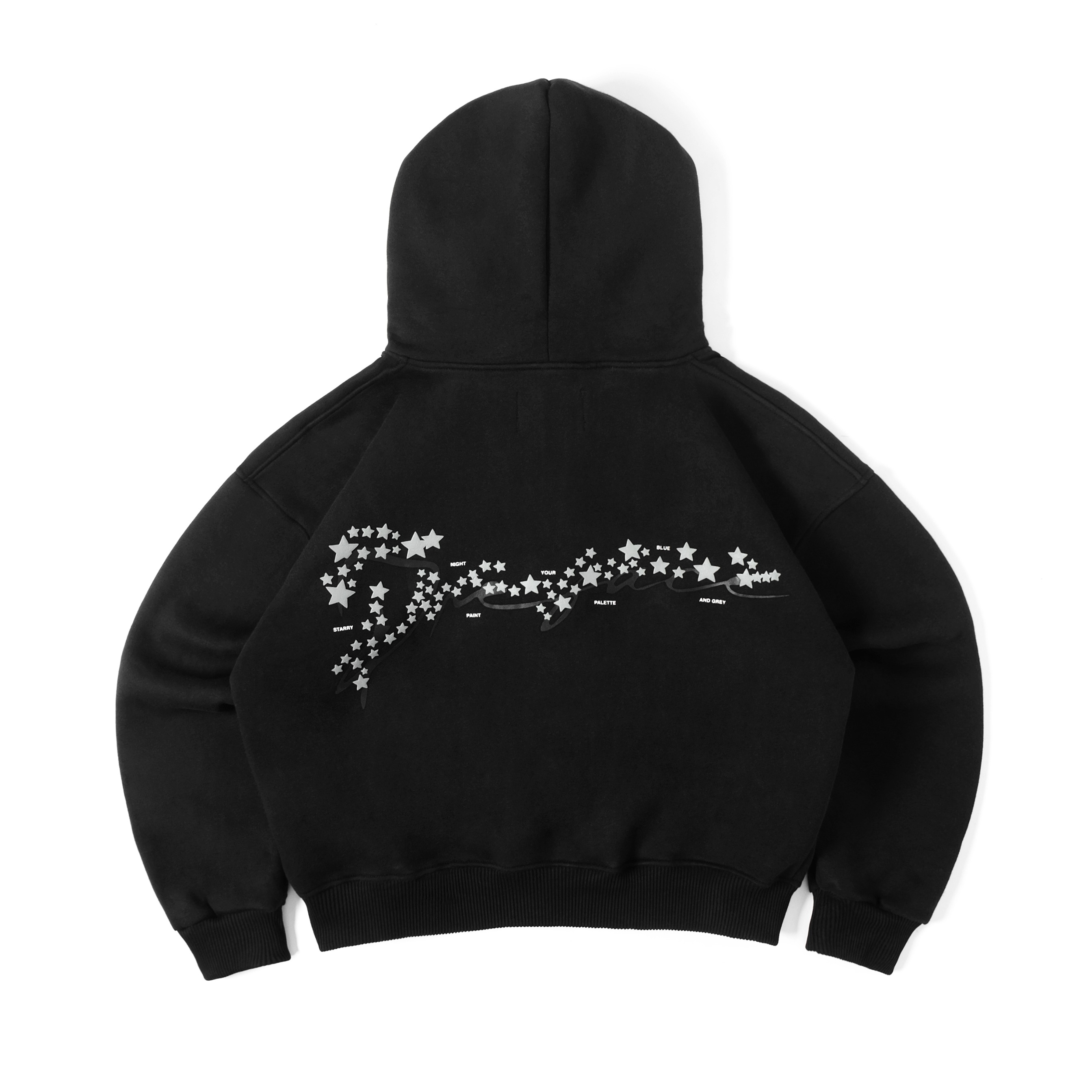 PREFACE Starry Night Zip Hoodie Black