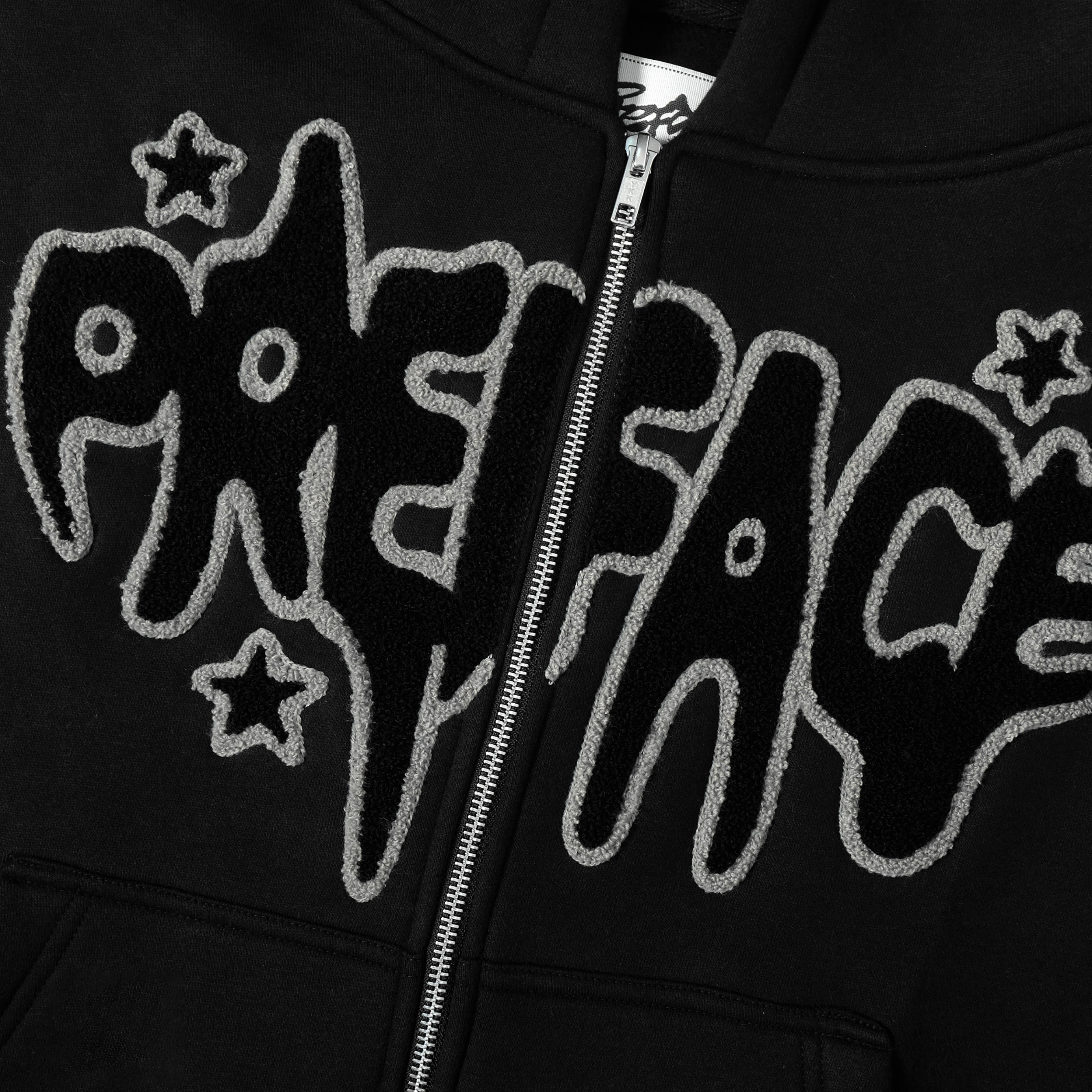 PREFACE Starry Night Zip Hoodie Black